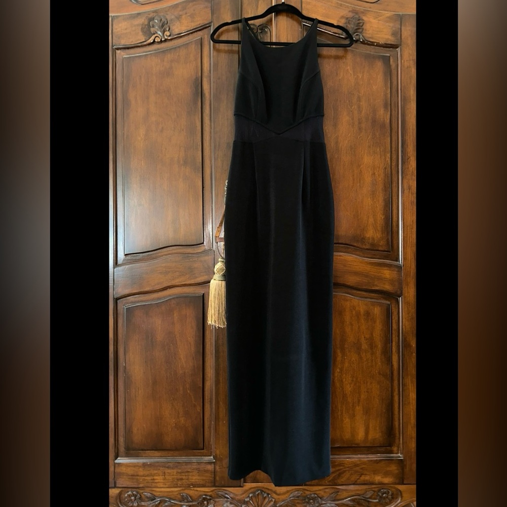 Betsy & Adam Mesh Cutout Maxi Dress